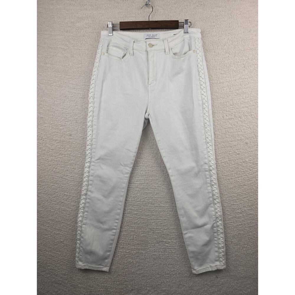Judy Blue JB8782 WHT Relaxed Fit White Jeans Size 13/31
